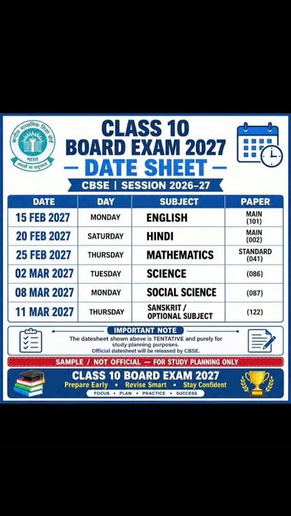 CBSE Board Exam 2027
